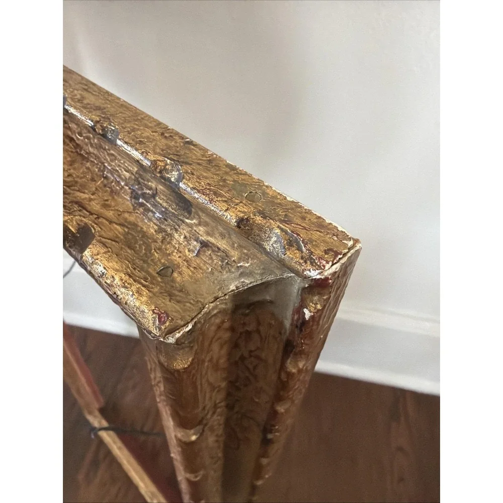 Vintage Gold Gilt Wood Picture Frame 27x15 Distressed Ornate Antique Style